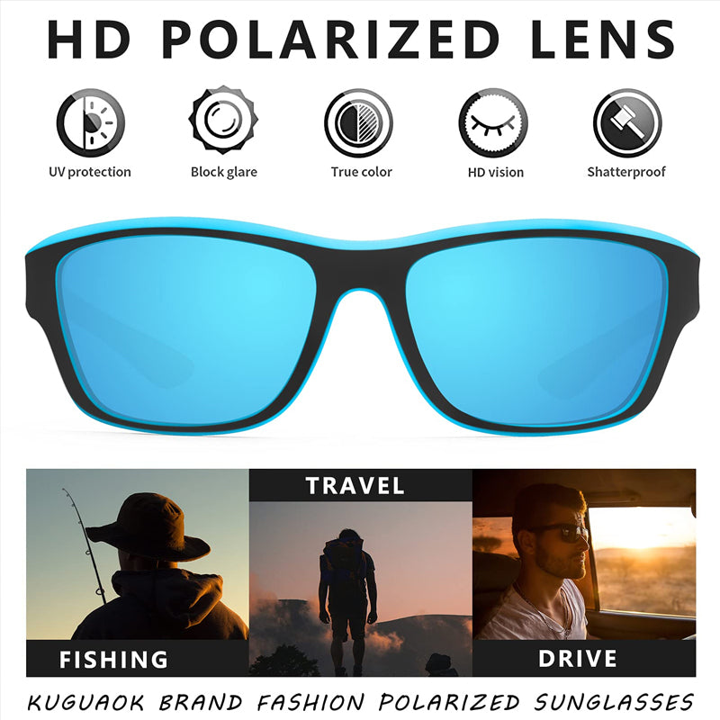 Outdoor Sports Sunglasses with Anti-glare Polarized Lens