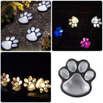 Solar-Powered Paw Print Lights Garden Lantern