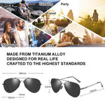 100% UV Protection Premium Ultra-light Polarized Sunglasses