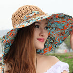 Fashion Hollow Printed Sun Hat