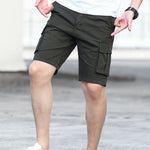 Men multi-pocket overalls shorts