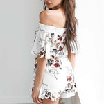 Summer Floral Chiffon Rompers