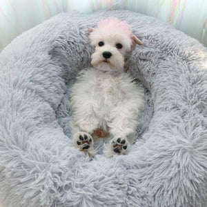 Cozy round pet bed