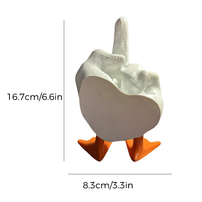 Middle Finger Duck Resin Ornament