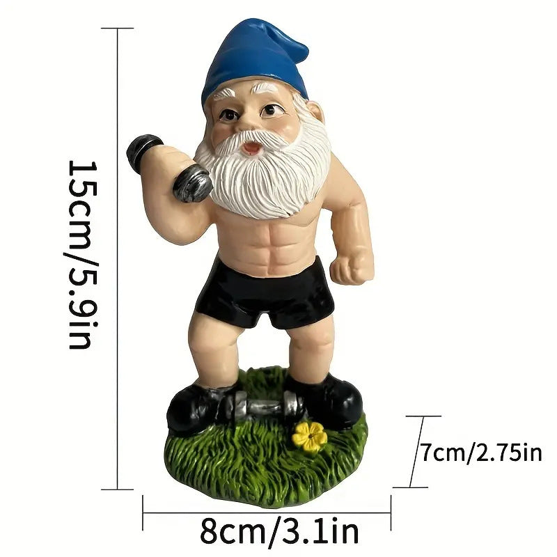 Funny Workout Garden Gnomes Statues