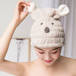 Super absorbent rabbit ear dry hair cap