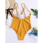 Falbala Solid One-Piece Swimsuit