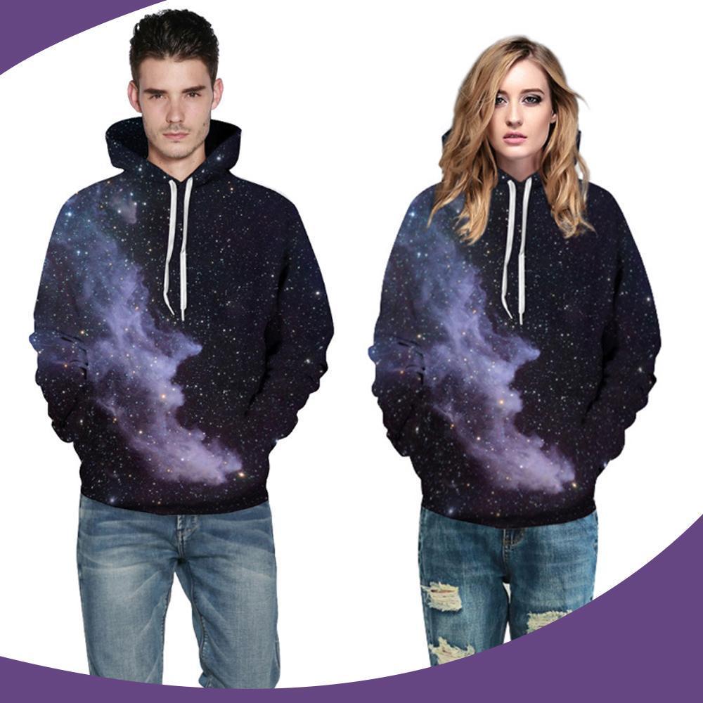 3D Galaxy Printed Hoodie