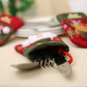 Santa snowman elk Silverware Holders