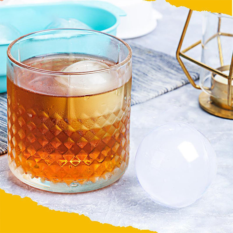 Silicone 4-Ball Ice Ball Maker Mold