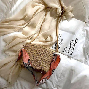 Scarf Daily Rattan Bag Shoulder Bag