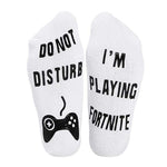 Do Not Disturb I'm Playing Fortnite Funny Cotton Socks, 1 Pair