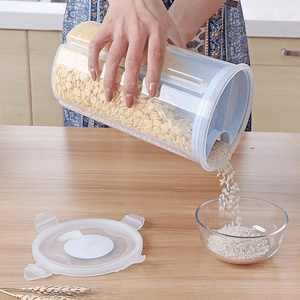 Rotating Kitchen Storage Tank Dry Food Storage Containers Cereal Storage