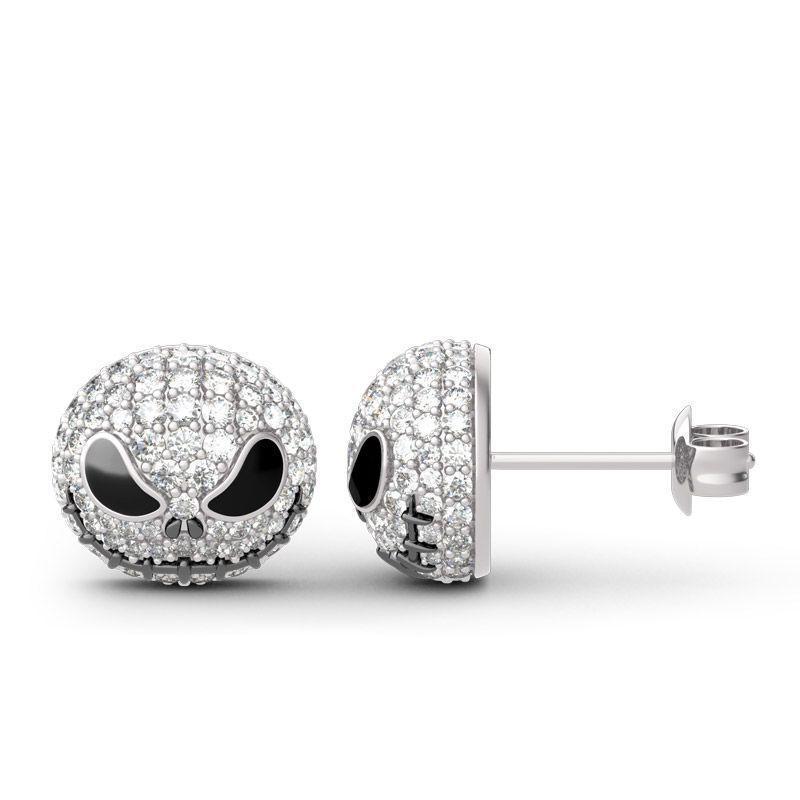 Jack Skull Metal Skull Earrings