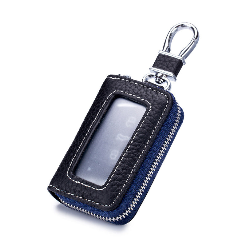 Two-Sides Mini Leather Car Key Case