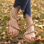 Sandalias de Flores de Diamante