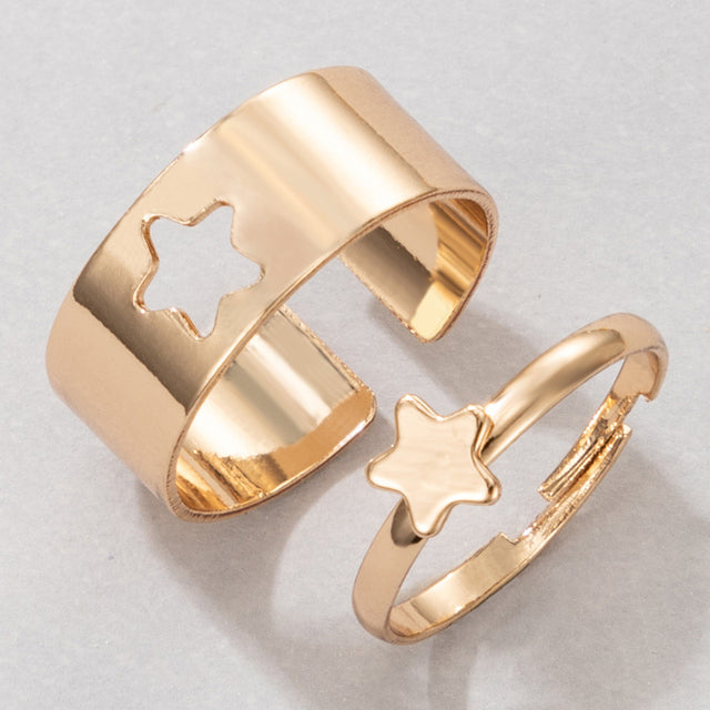 New Fashion Alloy Metal Couples Ring