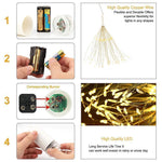 LED Copper Wire Firework Lights, 120 brilliant LED lamp beads