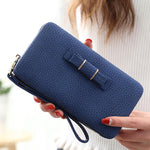 Women Bowknot Long Wallet