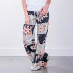 Pantalones Florales Holgados de Mujer, - Tejido Ligero