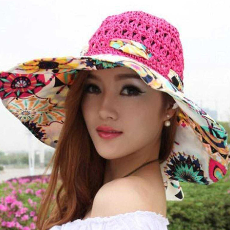 Fashion Hollow Printed Sun Hat