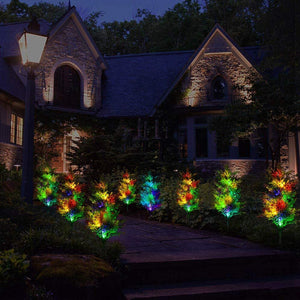 Solar Garden Christmas Tree Light, 2 Pcs