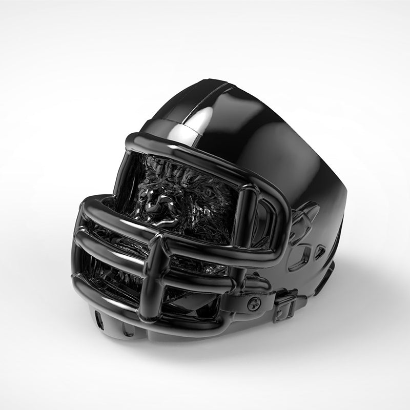 New Trendy Football Helmet Ring