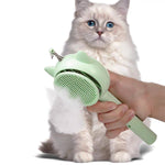 Retractable cat teaser pet comb