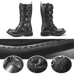 Skull straps motorcycle boots