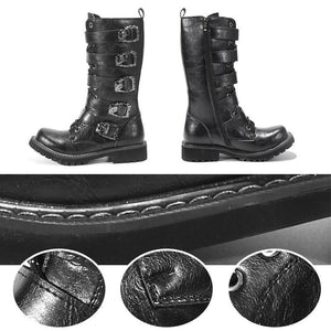 Skull straps motorcycle boots