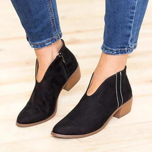 Women Fashion Zipper Booties