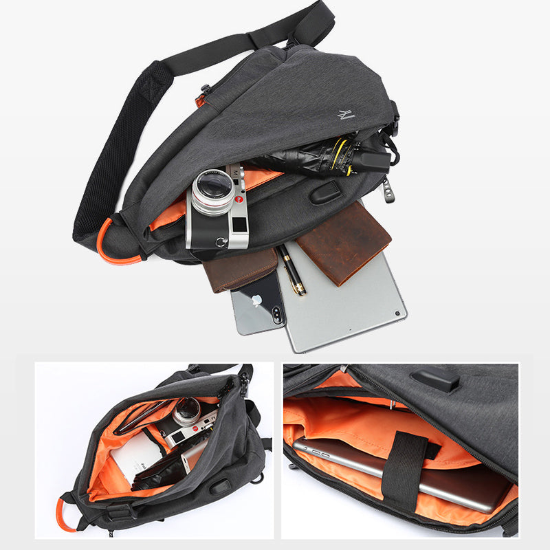 Men's waterproof crossbody chest bag