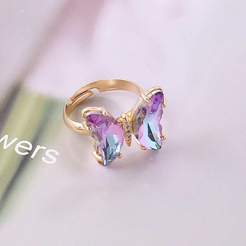 Gradient Butterfly Ring