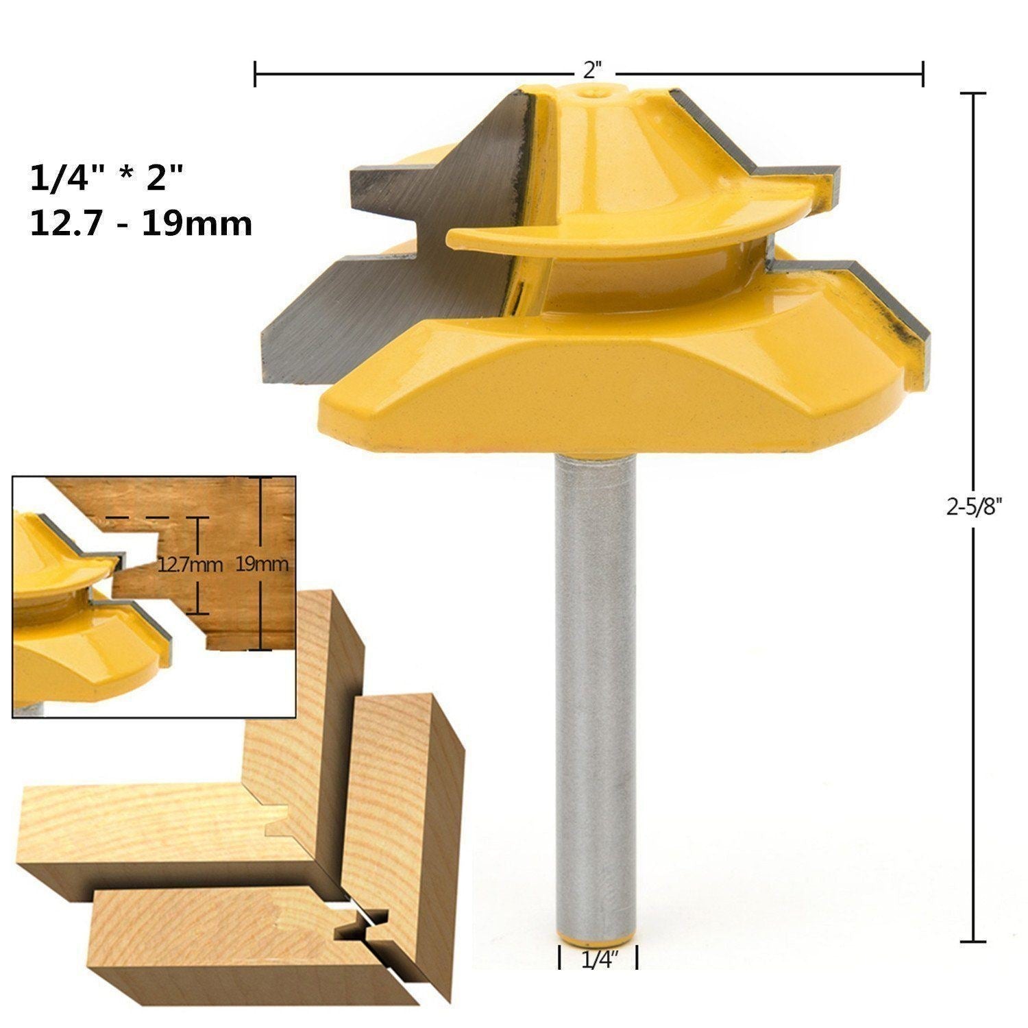 Domom 45 Degree Lock Miter Router Bits