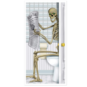 Skeleton Restroom Door Sticker