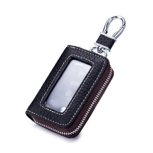 Two-Sides Mini Leather Car Key Case