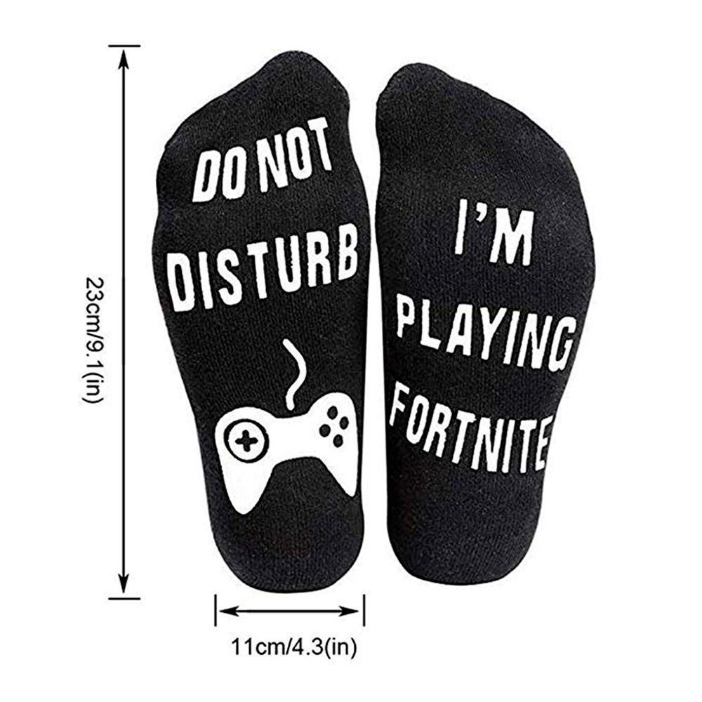 Do Not Disturb I'm Playing Fortnite Funny Cotton Socks, 1 Pair