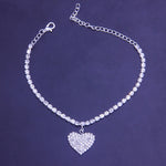 Fashion Heart Rhinestone Anklets