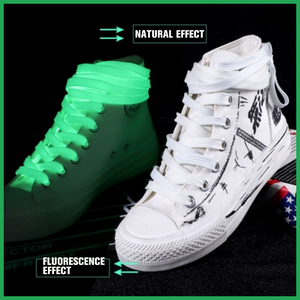 Luminous Thickened Flat Shoelaces