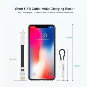 3-in-1 Keychain Data Sync Charge Cable