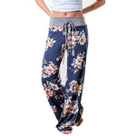 Pantalones Florales Holgados de Mujer, - Tejido Ligero