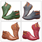 Women Casual Comfy Daily Adjustable Soft Leather Booties