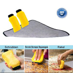 3-in-1 Silicone Cleaning Brush Scrub，Scrape & Squeegee