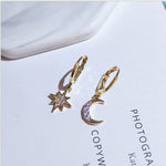 Star and Moon Earrings