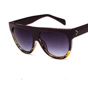 Women Classic Oversized Luxury Gradient Shield-Shaped Sunglasses