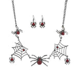 Halloween Jewelry Creative Necklace Spider Web Pendant & Chain