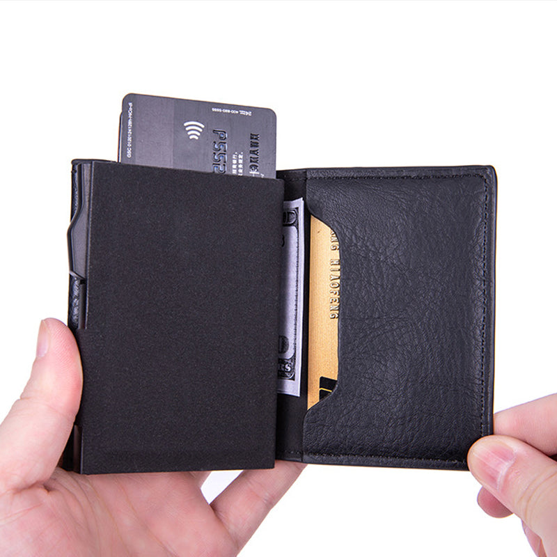 Side Push Auto Pop-Up Card Holder