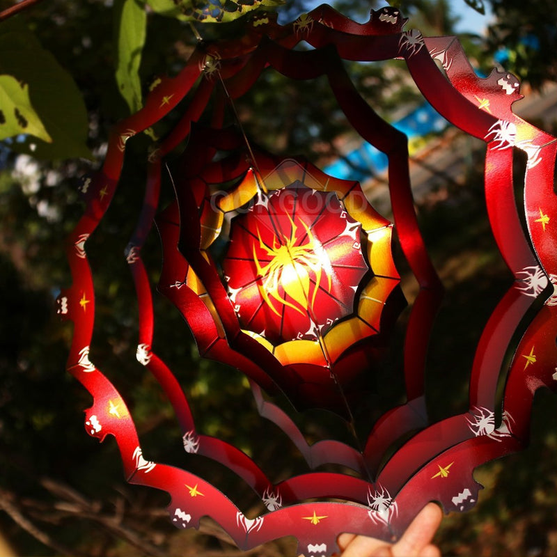 Halloween Themed 3D Optical Illusion Hanging Wind Spinner