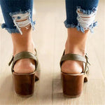 Fashion Retro Round Head With Sandals