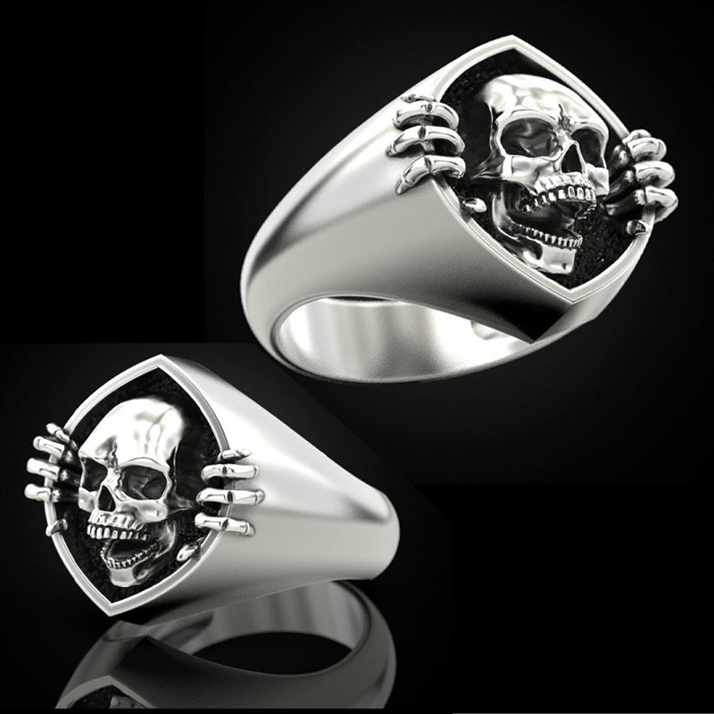 Neo-Gothic Style Skull Unisex Ring